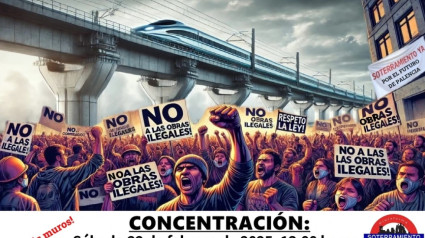 Cartel manifestación en Palencia, convocada por la Plataforma soterramiento