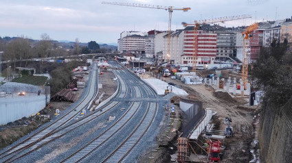 Obras de la futura estación intermodal de Lugo