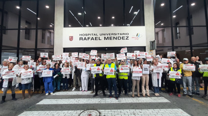 Sanitarios protestan este miércoles a las puertas del hospital de Lorca para reclamar más personal