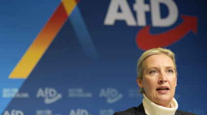 7 de diciembre de 2024, Berlín, Alemania: Alice Weidel en la conferencia de prensa para presentar a la candidata a canciller de la AfD, Alice Weidel, para las elecciones federales de 2025. Berlín