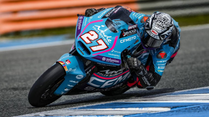 Daniel Holgado en los test del circuito de Jerez.