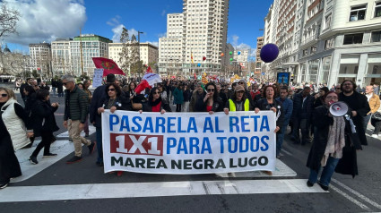 Abogados de Lugo se manifestaron este sábado por las calles de Madrid