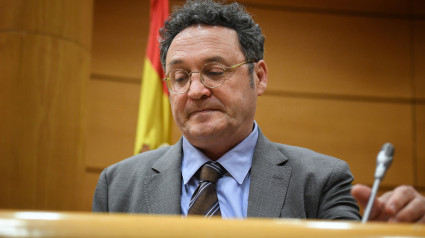 El Fiscal General del Estado, Álvaro García Ortiz, durante su comparecencia en la Comisión de Justicia, en el Senado, a 18 de febrero de 2025, en Madrid (España).