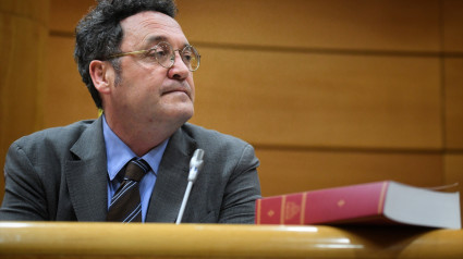 El Fiscal General del Estado, Álvaro García Ortiz, durante su comparecencia en la Comisión de Justicia, en el Senado, a 18 de febrero de 2025, en Madrid