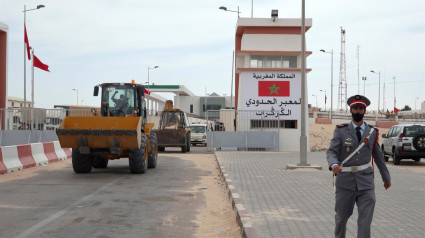 Imagen de la frontera de Guerguerat, en Marruecos