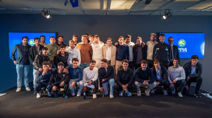 Los jugadores de la Professional Padel Association en la rueda de prensa