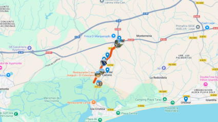 Trayectoria del tornado que afectó a Pozo del Camino y Villa Antonia