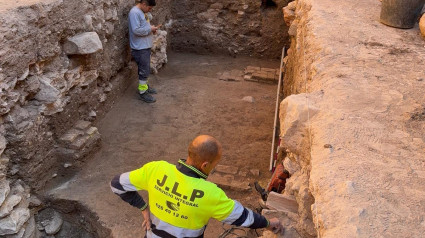 Restos arqueológicos en la calle Leonés de Lorca