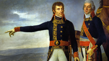 El emperador Napoleón Bonaparte - El general Bonaparte y su jefe de Estado Mayor, el general Berthier, en la batalla de Marengo el 14 de junio de 1800