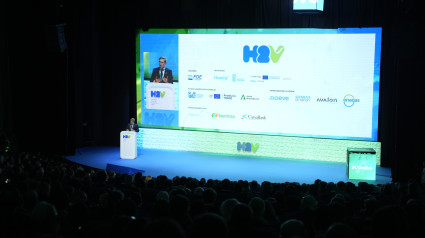 El consejero de Industria, Energía y Minas, Jorge Paradela, durante su intervención en la inauguración del II Congreso Nacional de Hidrógeno Verde