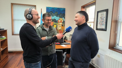 Entrevista con Manuel Lourenzo, alcalde, y Joaquín, bodeguero