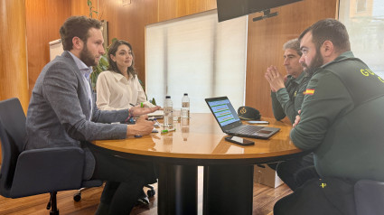 Claver, Rufas, Martínez y Martín en el encuentro mantenido en la DPH