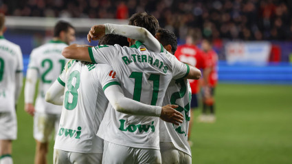 Los jugadores del Getafe celebran el segundo gol de Terrats