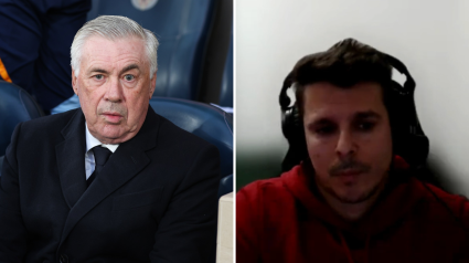 Carlo Ancelotti e Isaac Fouto