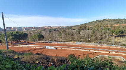 Obras de ampliación del aparcamiento del Parque del Príncipe de Cáceres