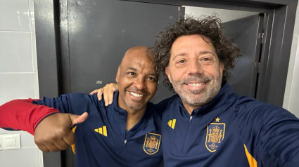 Iván Campo en una imagen con Marcos Senna