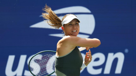 Paula Badosa, durante un partido del US Open.
