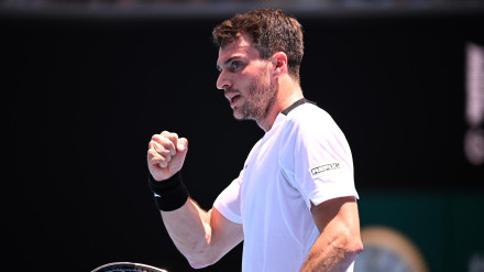 Pedro Martínez, en un partido frente a Hubert Hurkacz.
