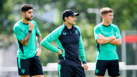 Unai Núñez en una sesión del Athletic Club