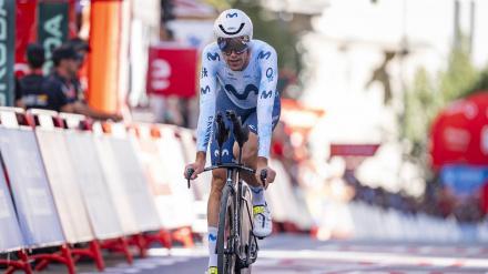 Oier Lazkano durante la última etapa de la Vuelta a España 2024.