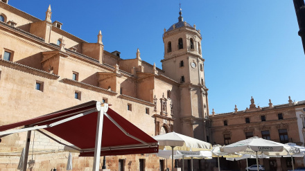 Imagen de la colegiata de San Patricio, en la plaza de España de Lorca