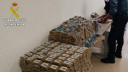 La Guardia Civil detiene a una persona en el Coto de Bornos que se dio a la fuga cuando transportaba 180 kilos de hachís kilos