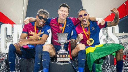 Lamine Yamal, Lewandowski y Raphinha