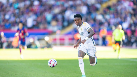 Vinicius durante el Barcelona - Real Madrid de octubre de 2023