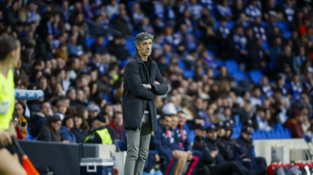 Imanol Alguacil, durante el partido ante el Getafe