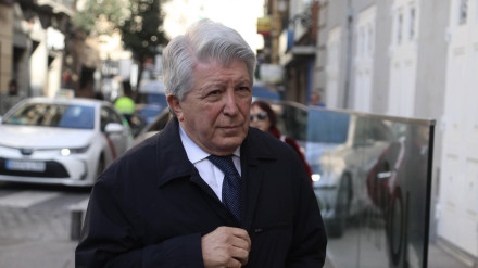 Enrique Cerezo, presidente del Atlético de MadridFamily and friends of Marisa Paredes say their last goodbyes to the actress at the funeral chapel set up at the Teatro Español in Madrid. December 18, 2024900/Cordon Press