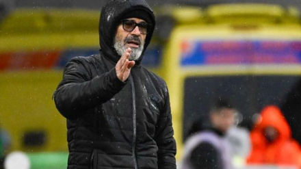 Álvaro Cervera, durante el partido ante el Racing