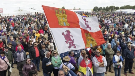 Imagen de la campa de Villalar, Valladolid, durante la celebración del día de Castilla y León