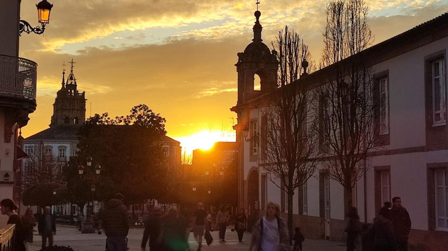 Vista panorámica do casco histórico da cidade de Lugo