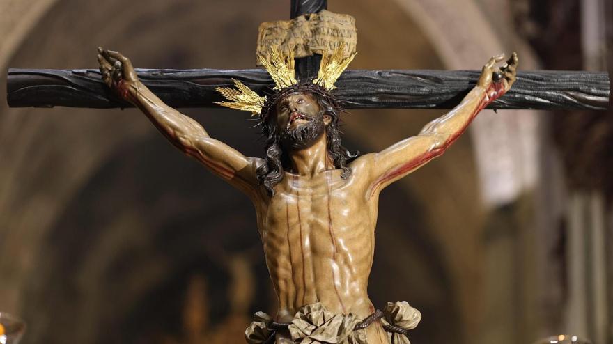 La imagen de 'El Cachorro', en su capilla de la calle Castilla del barrio de Triana