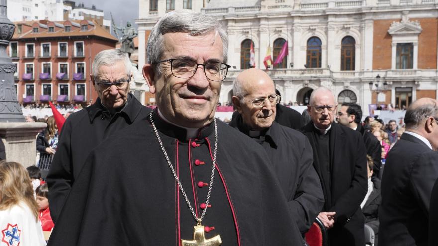 Luis Argüello durante el Sermón de las Siete Palabras en Valladolid