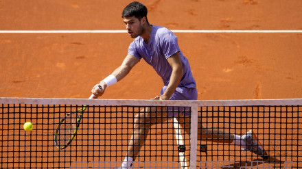 Carlos Alcaraz, durante la final del Conde de Godó