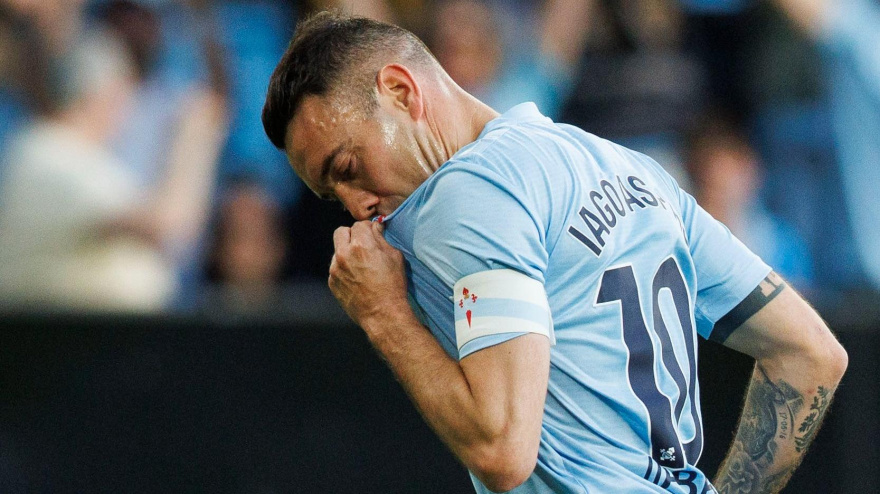 Iago Aspas celebra el gol del Celta al Villarreal (LaLiga)