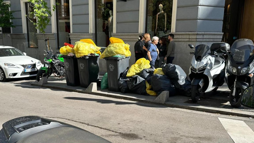 Basura en las calles de Madrid