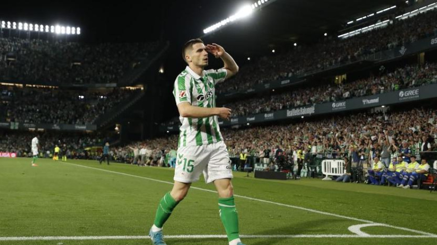 Perraud celebra el gol del Betis al Valladolid (LaLiga)