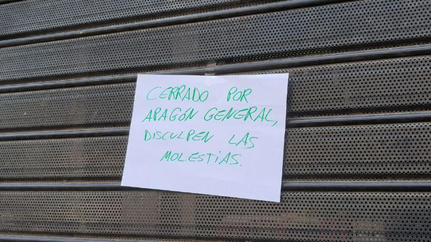 Cartel anunciando apagón