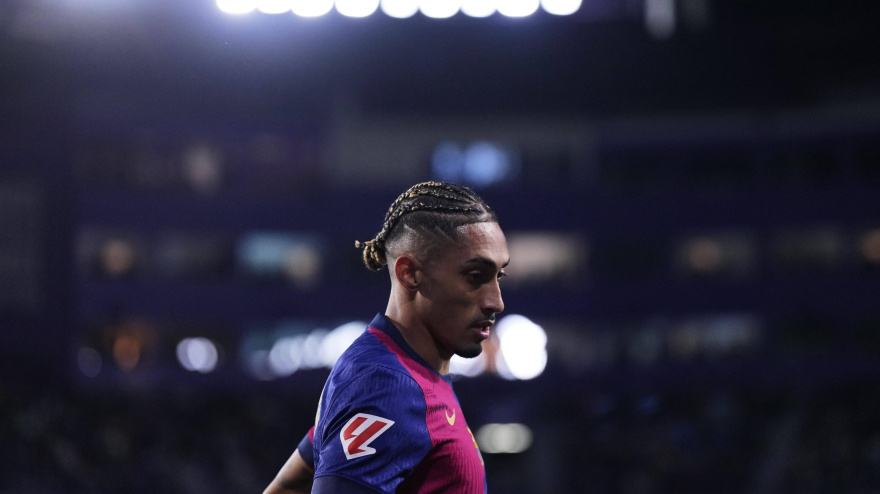 Raphinha, en el Valladolid - Barcelona