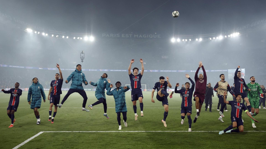 El PSG celebra el pase a la final de la Champions