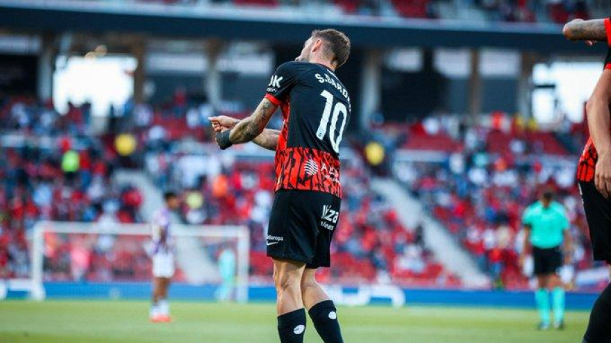 Darder celebra el segundo gol del Mallorca ante el Valladolid