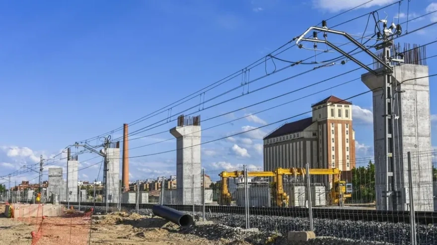 Obras del AVE a su paso por Palencia