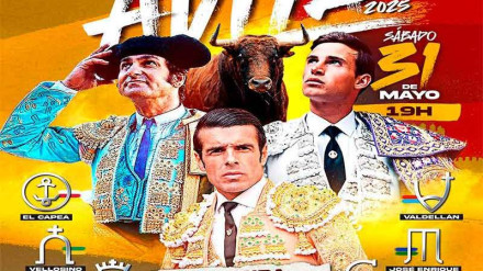 Cartel festejo taurino 31 de mayo en Ávila