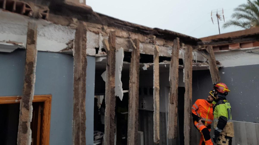 Desplome de techo en Los Díaz de Canteras