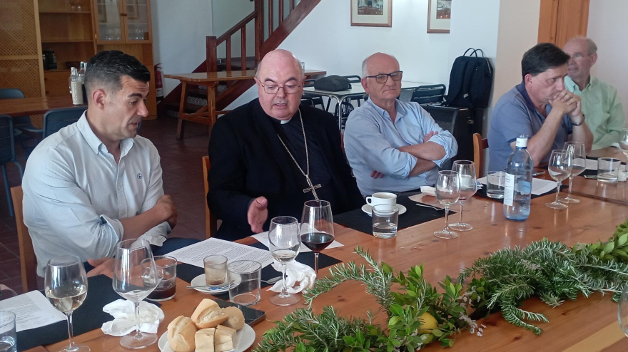 José Beltrán en encuentro periodistas Obispado de Menorca