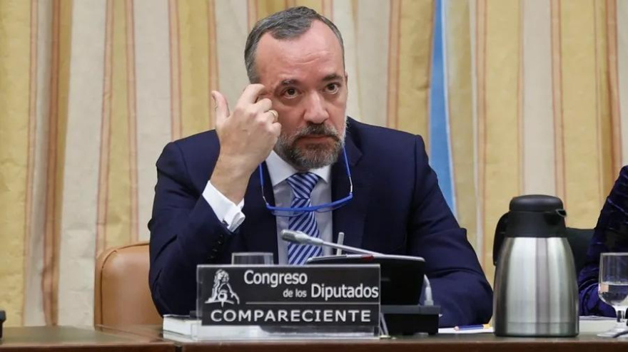 Francisco Martínez, ex número dos de Interior, durante una comparecencia