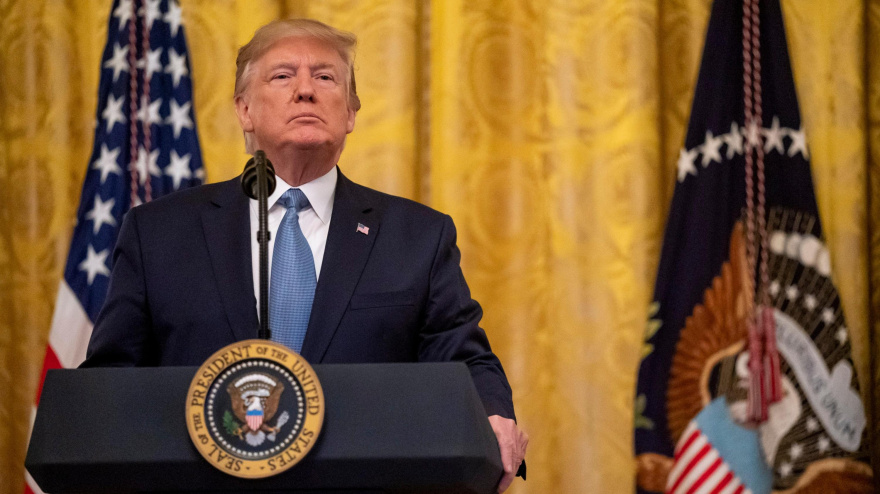 El presidente de EEUU, Donald Trump, en una comparecencia en la Casa Blanca