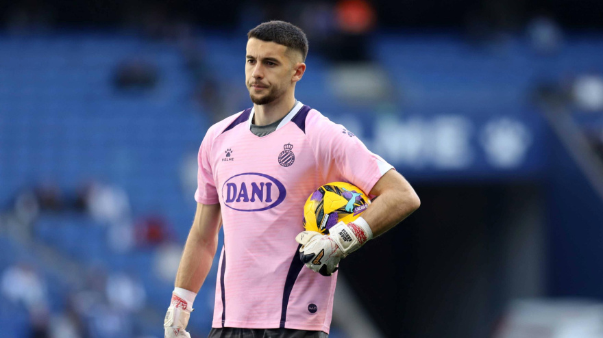 Joan García, durante un encuentro con el Espanyol